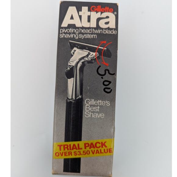 Vintage Gillette Atra Pivoting Twin Blade Razor – Black Handle – Lot of 2 - Picture 6 of 6